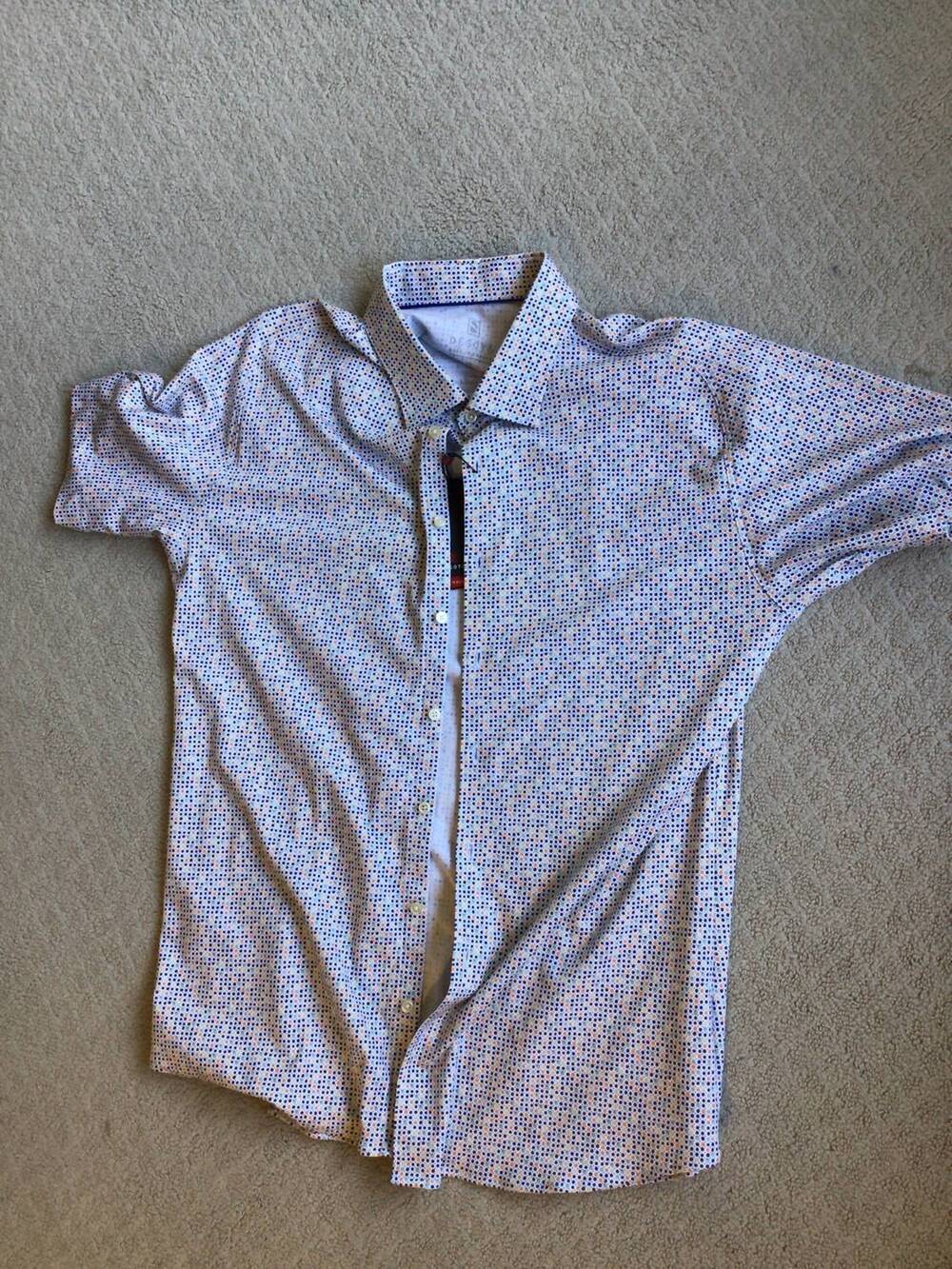 NEW DESOTO men's button down shirt in multi